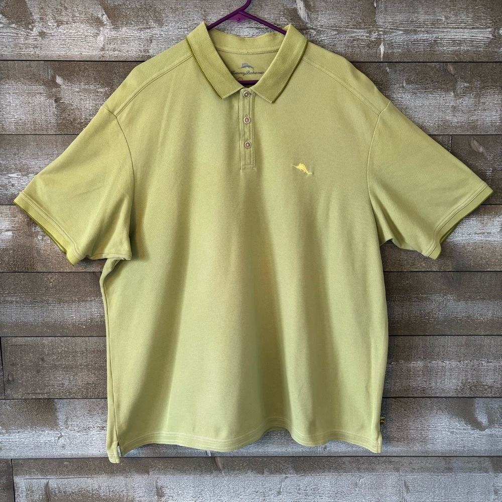 Tommy Bahama Men’s Short Sleeve Polo in Pale Lime